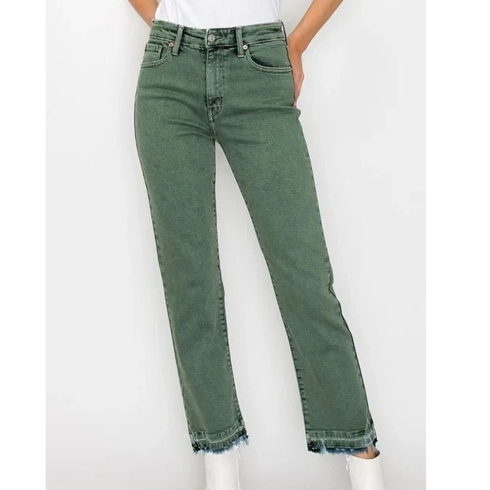 ARTEMIS VINTAGE Green SUPER STRETCH High-Rise SLIM STRAIGHT LEG Elena Jeans 20